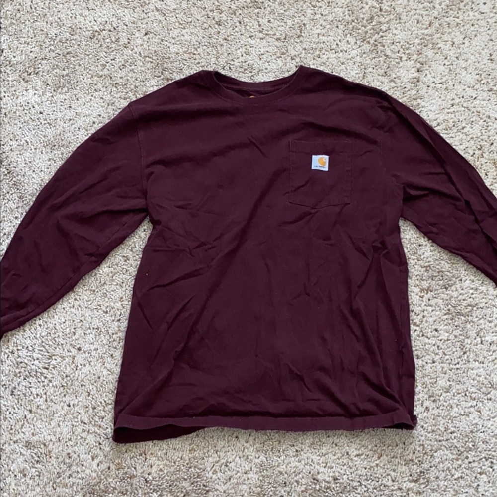 Maroon carhart long sleeve large
